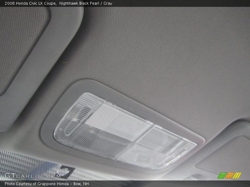 Nighthawk Black Pearl / Gray 2008 Honda Civic LX Coupe