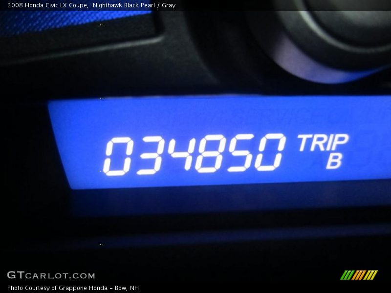 Nighthawk Black Pearl / Gray 2008 Honda Civic LX Coupe