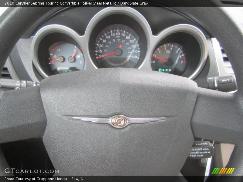 Silver Steel Metallic / Dark Slate Gray 2010 Chrysler Sebring Touring Convertible