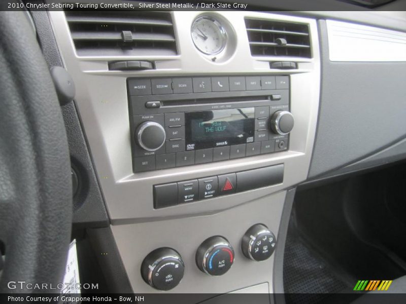 Silver Steel Metallic / Dark Slate Gray 2010 Chrysler Sebring Touring Convertible