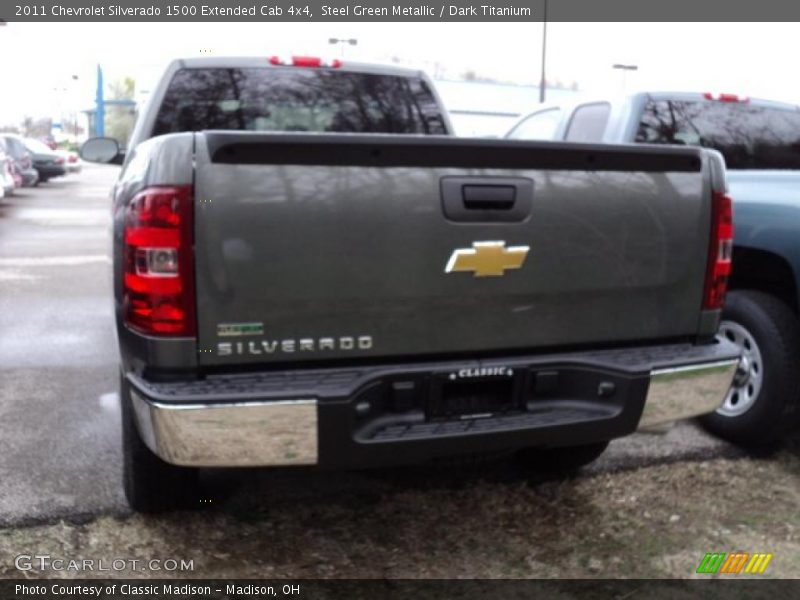 Steel Green Metallic / Dark Titanium 2011 Chevrolet Silverado 1500 Extended Cab 4x4