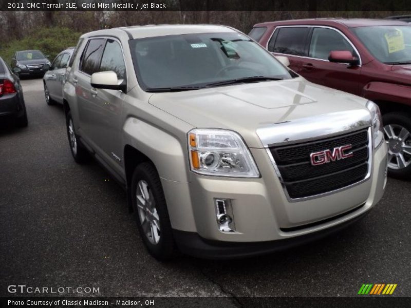 Gold Mist Metallic / Jet Black 2011 GMC Terrain SLE