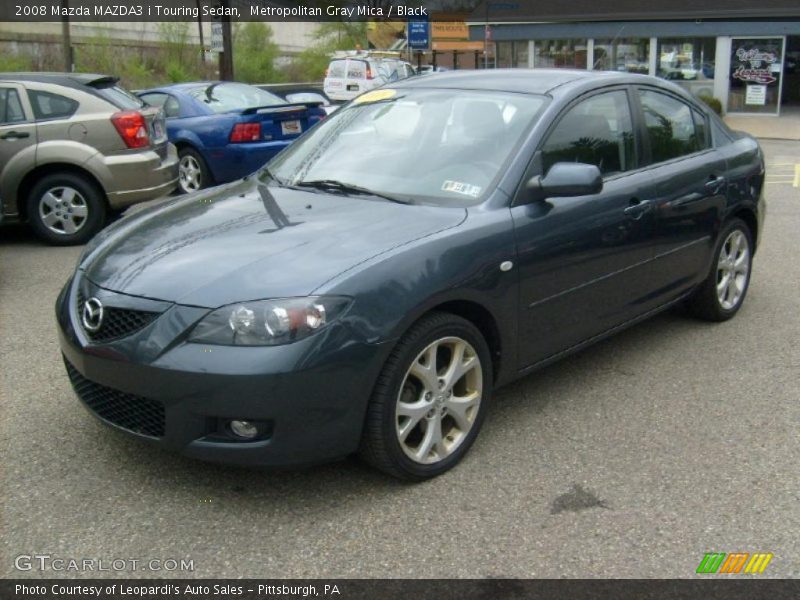 Metropolitan Gray Mica / Black 2008 Mazda MAZDA3 i Touring Sedan