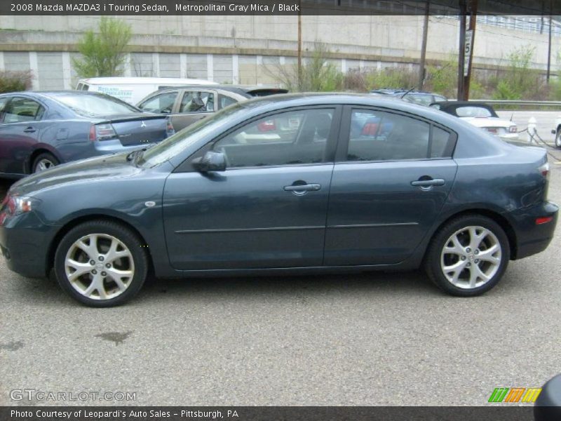 Metropolitan Gray Mica / Black 2008 Mazda MAZDA3 i Touring Sedan