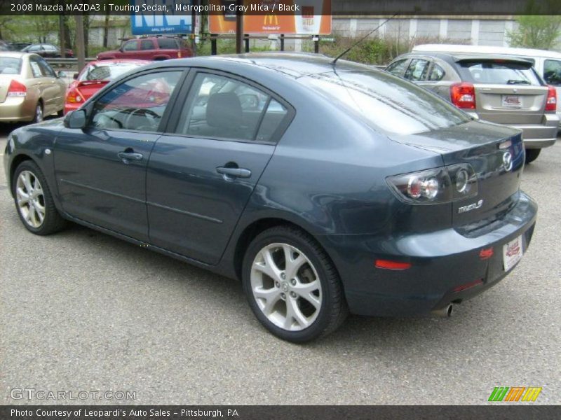 Metropolitan Gray Mica / Black 2008 Mazda MAZDA3 i Touring Sedan