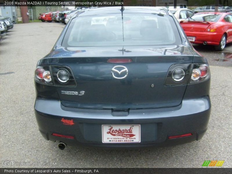 Metropolitan Gray Mica / Black 2008 Mazda MAZDA3 i Touring Sedan
