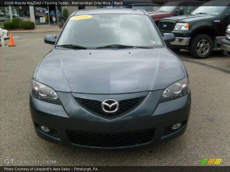 Metropolitan Gray Mica / Black 2008 Mazda MAZDA3 i Touring Sedan