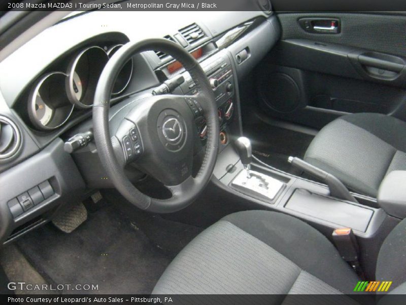 Metropolitan Gray Mica / Black 2008 Mazda MAZDA3 i Touring Sedan