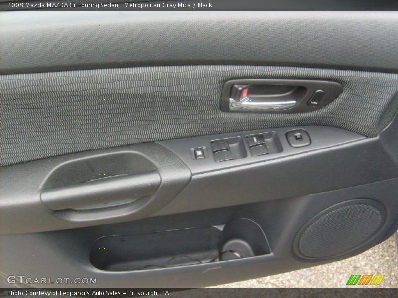 Metropolitan Gray Mica / Black 2008 Mazda MAZDA3 i Touring Sedan