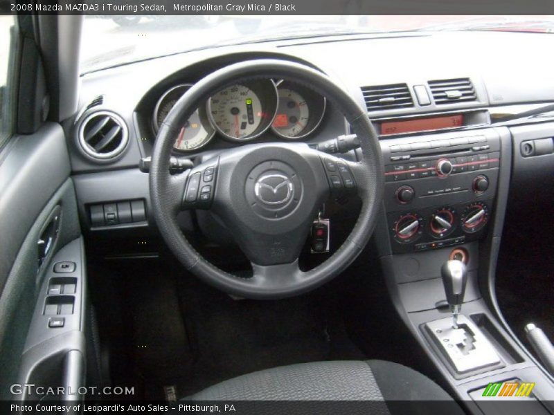 Metropolitan Gray Mica / Black 2008 Mazda MAZDA3 i Touring Sedan