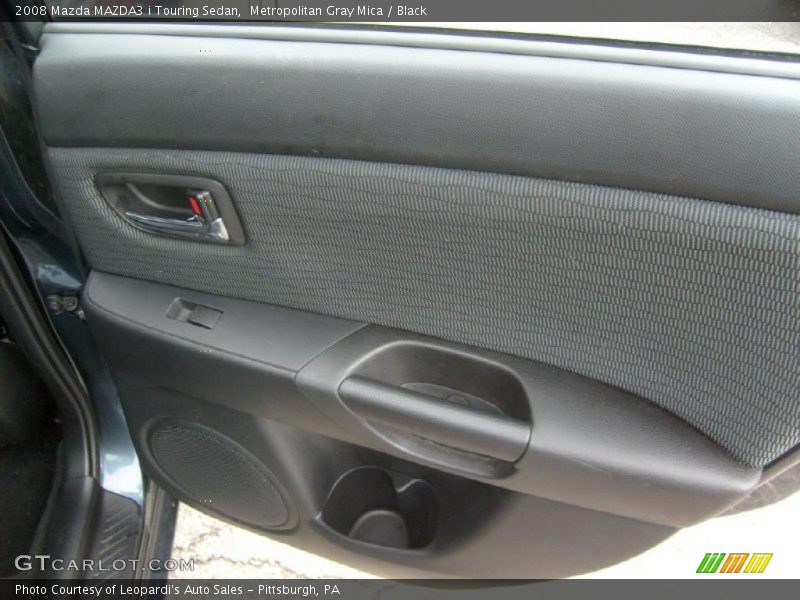 Metropolitan Gray Mica / Black 2008 Mazda MAZDA3 i Touring Sedan