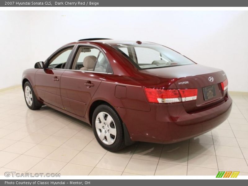 Dark Cherry Red / Beige 2007 Hyundai Sonata GLS