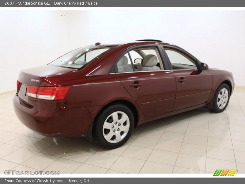 Dark Cherry Red / Beige 2007 Hyundai Sonata GLS