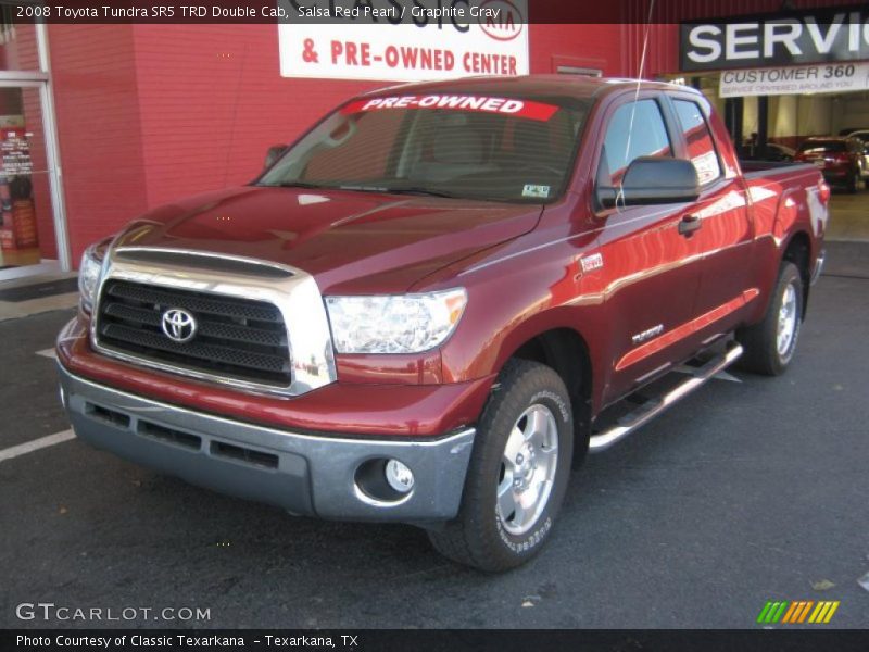 Salsa Red Pearl / Graphite Gray 2008 Toyota Tundra SR5 TRD Double Cab