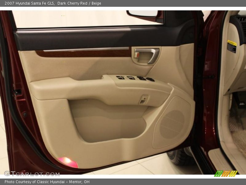 Dark Cherry Red / Beige 2007 Hyundai Santa Fe GLS
