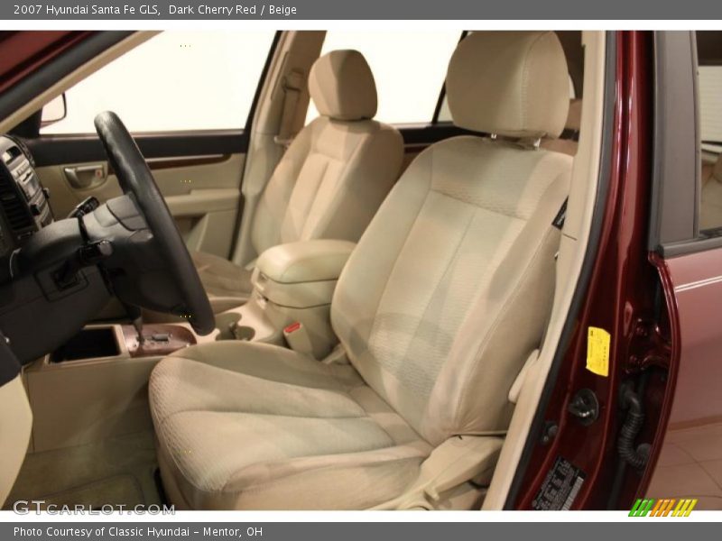 Dark Cherry Red / Beige 2007 Hyundai Santa Fe GLS
