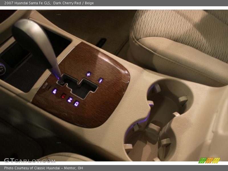 Dark Cherry Red / Beige 2007 Hyundai Santa Fe GLS