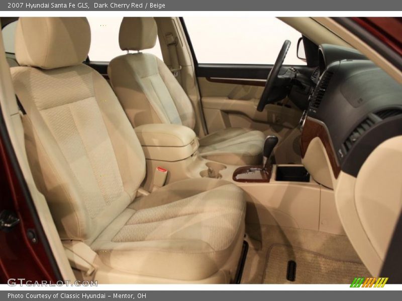Dark Cherry Red / Beige 2007 Hyundai Santa Fe GLS