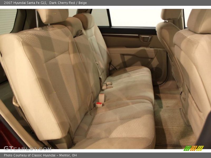 Dark Cherry Red / Beige 2007 Hyundai Santa Fe GLS