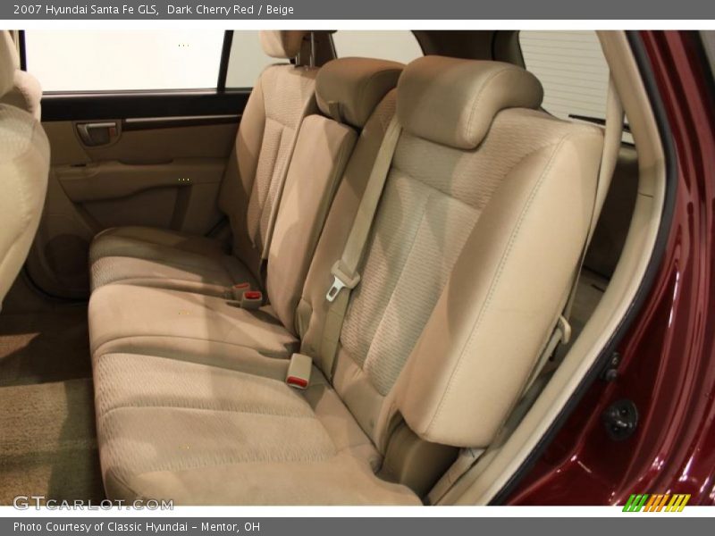 Dark Cherry Red / Beige 2007 Hyundai Santa Fe GLS