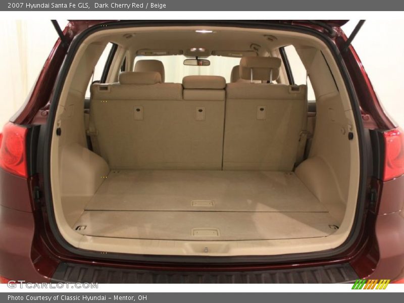 Dark Cherry Red / Beige 2007 Hyundai Santa Fe GLS