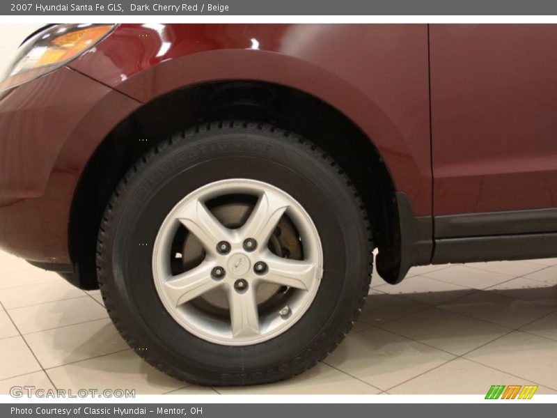 Dark Cherry Red / Beige 2007 Hyundai Santa Fe GLS