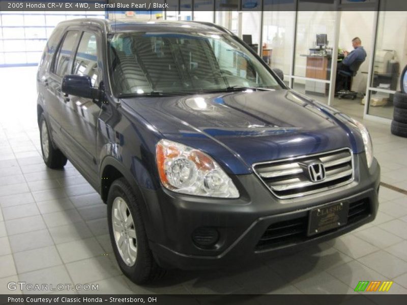 Eternal Blue Pearl / Black 2005 Honda CR-V EX 4WD