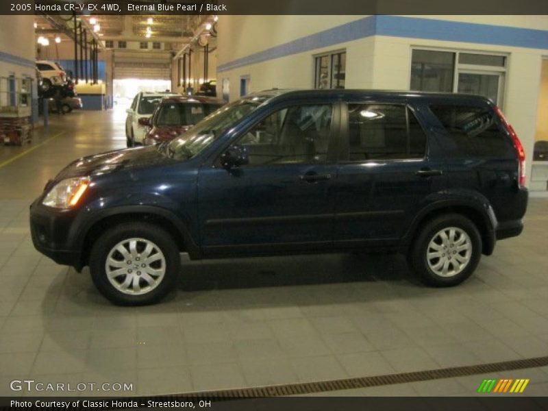 Eternal Blue Pearl / Black 2005 Honda CR-V EX 4WD