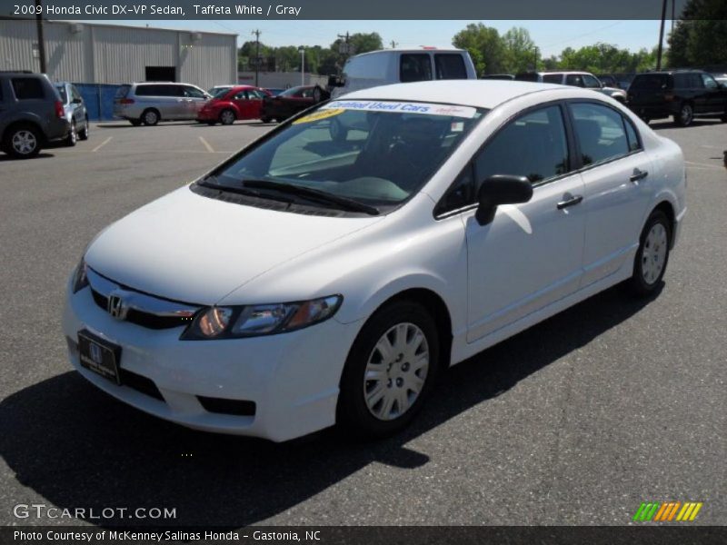 Taffeta White / Gray 2009 Honda Civic DX-VP Sedan