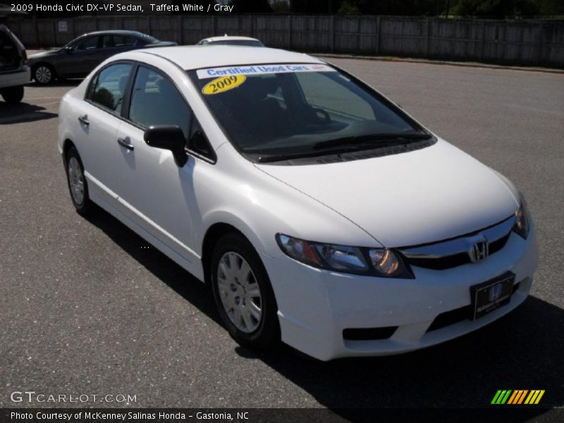 Taffeta White / Gray 2009 Honda Civic DX-VP Sedan