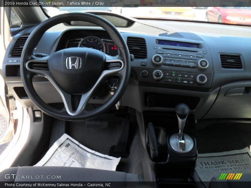 Taffeta White / Gray 2009 Honda Civic DX-VP Sedan