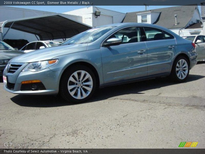 Eismeer Blue Metallic / Black 2009 Volkswagen CC Sport