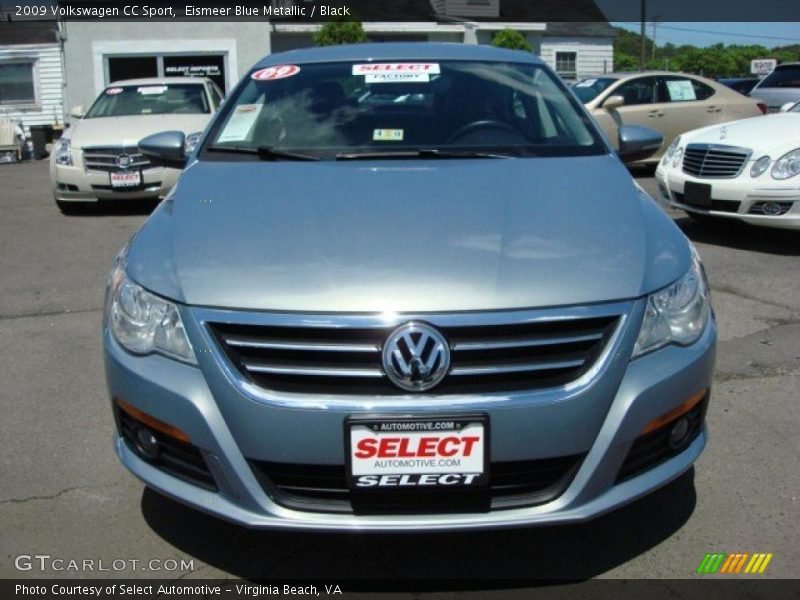 Eismeer Blue Metallic / Black 2009 Volkswagen CC Sport