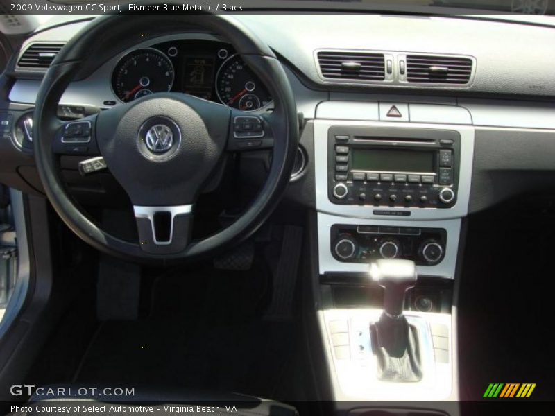 Eismeer Blue Metallic / Black 2009 Volkswagen CC Sport