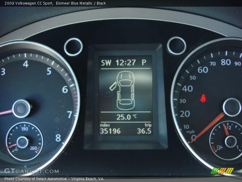 Eismeer Blue Metallic / Black 2009 Volkswagen CC Sport
