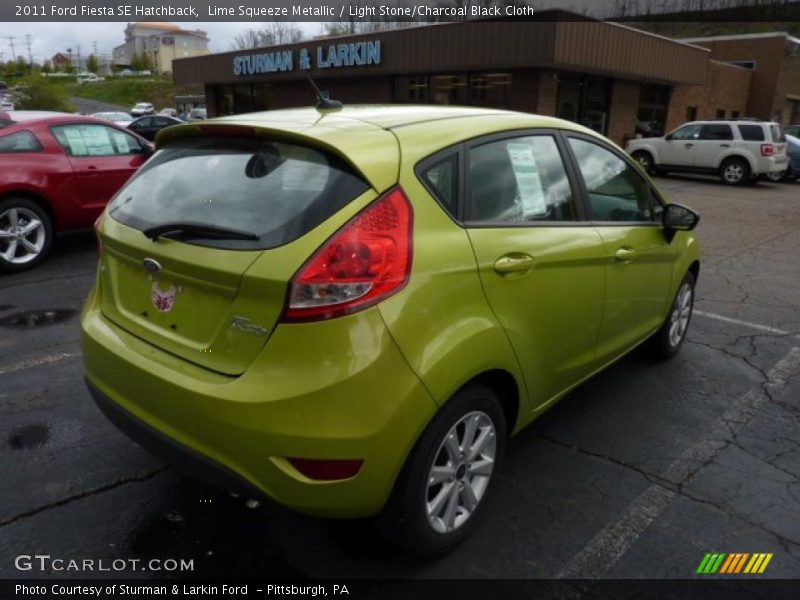 Lime Squeeze Metallic / Light Stone/Charcoal Black Cloth 2011 Ford Fiesta SE Hatchback