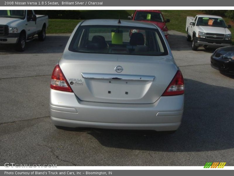 Brilliant Silver / Charcoal 2008 Nissan Versa 1.8 S Sedan