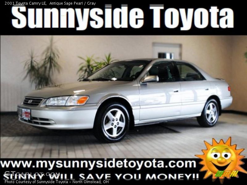 Antique Sage Pearl / Gray 2001 Toyota Camry LE