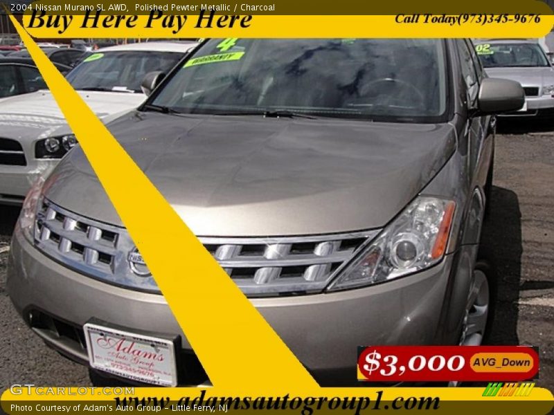 Polished Pewter Metallic / Charcoal 2004 Nissan Murano SL AWD