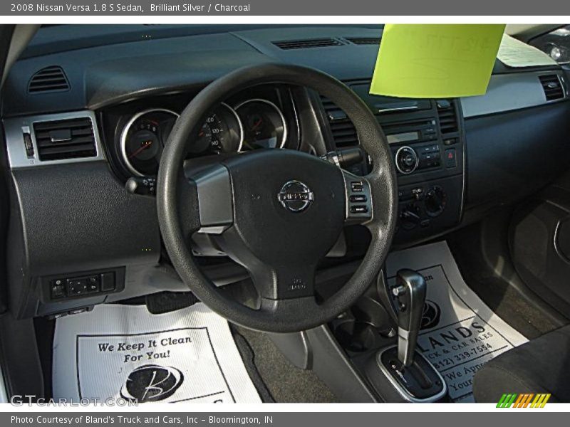 Brilliant Silver / Charcoal 2008 Nissan Versa 1.8 S Sedan