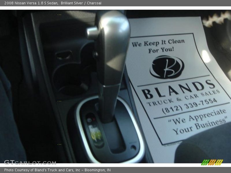 Brilliant Silver / Charcoal 2008 Nissan Versa 1.8 S Sedan