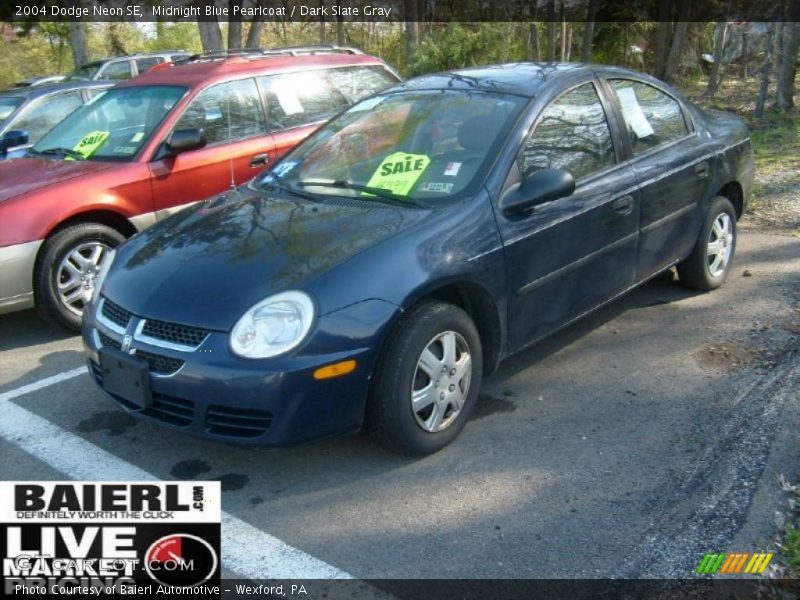 Midnight Blue Pearlcoat / Dark Slate Gray 2004 Dodge Neon SE