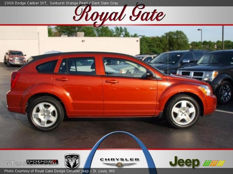 Sunburst Orange Pearl / Dark Slate Gray 2009 Dodge Caliber SXT