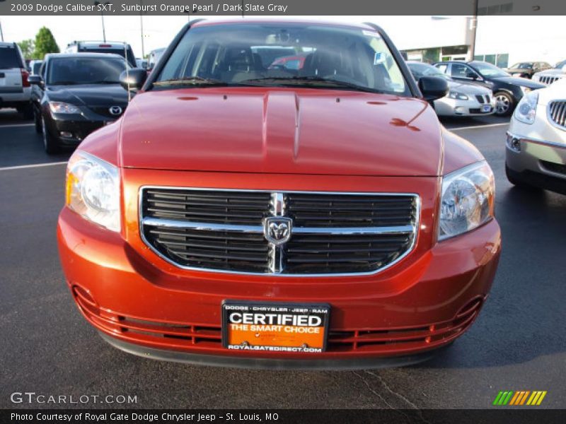 Sunburst Orange Pearl / Dark Slate Gray 2009 Dodge Caliber SXT