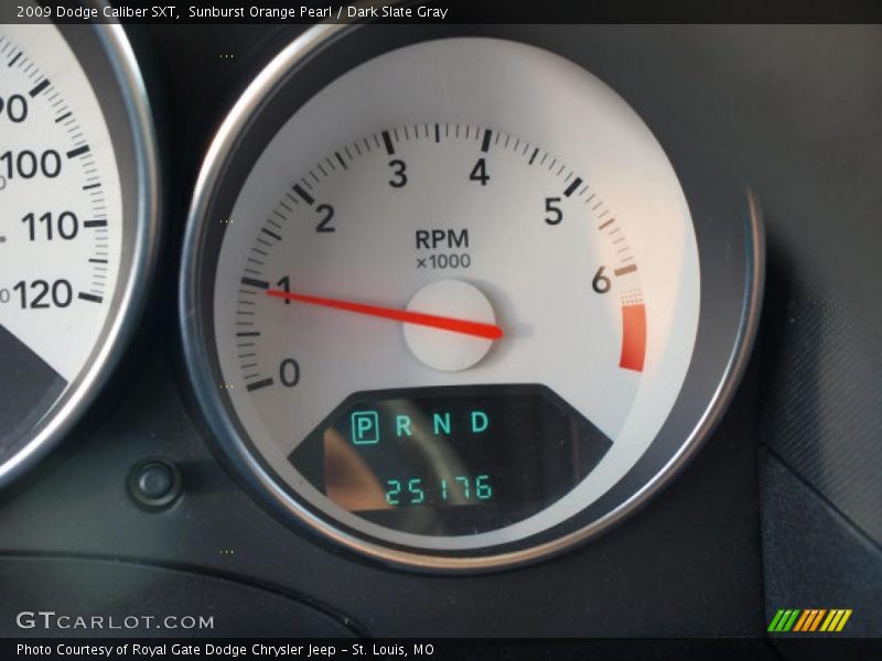 Sunburst Orange Pearl / Dark Slate Gray 2009 Dodge Caliber SXT