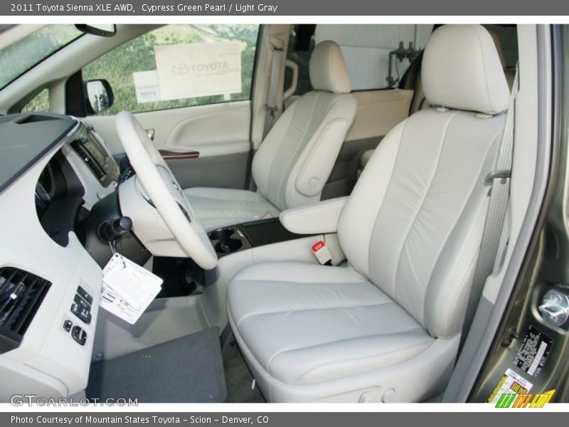 Cypress Green Pearl / Light Gray 2011 Toyota Sienna XLE AWD
