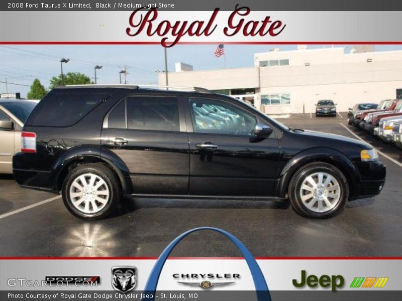 Black / Medium Light Stone 2008 Ford Taurus X Limited