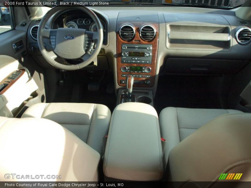 Black / Medium Light Stone 2008 Ford Taurus X Limited