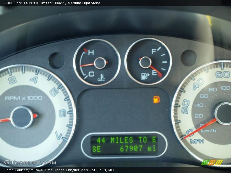 Black / Medium Light Stone 2008 Ford Taurus X Limited