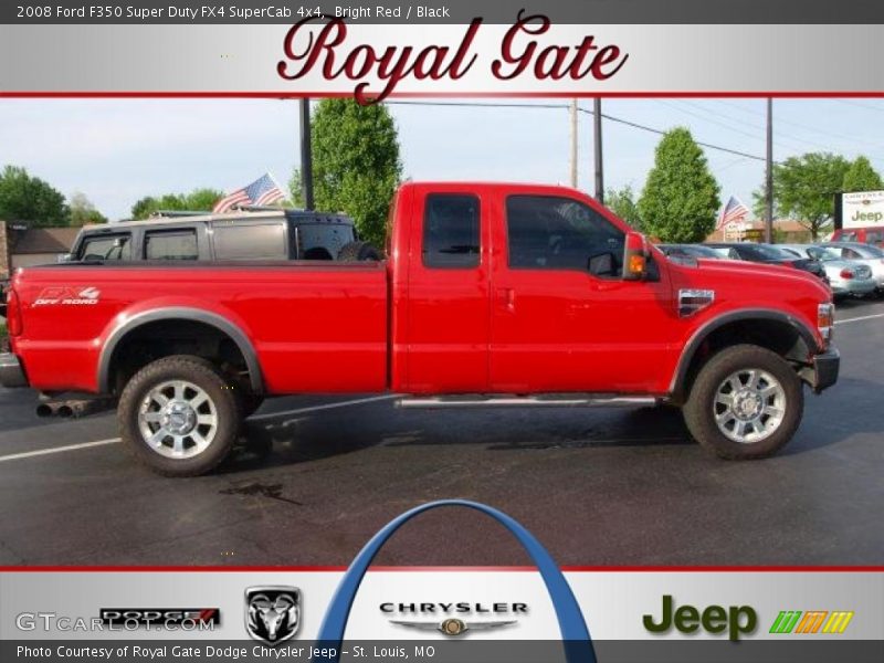 Bright Red / Black 2008 Ford F350 Super Duty FX4 SuperCab 4x4